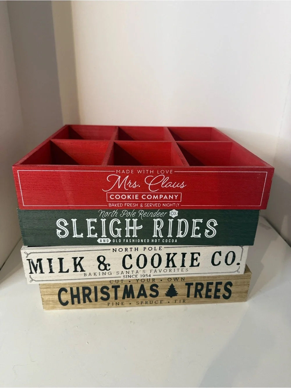 Target playground 2021 holiday wooden crates set of 4